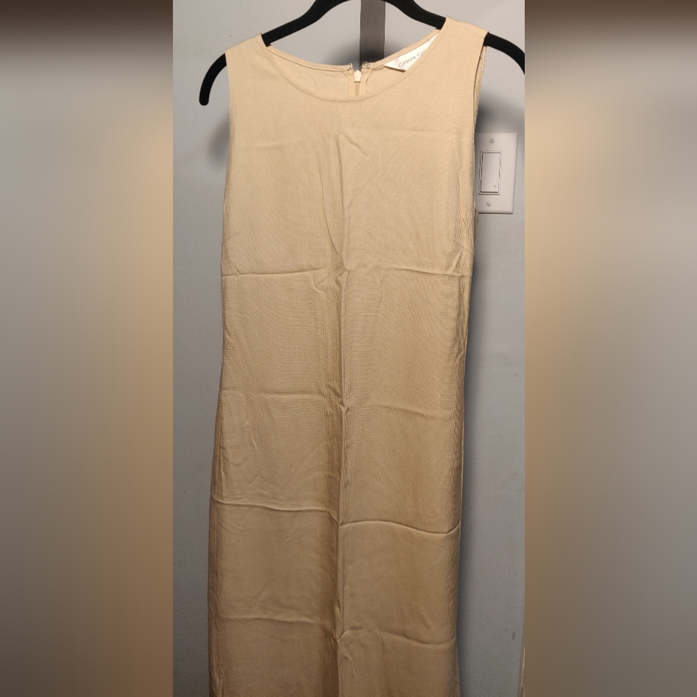 Casual Corner Light Yellow Silk Maxi Dress - Picture 11 of 13